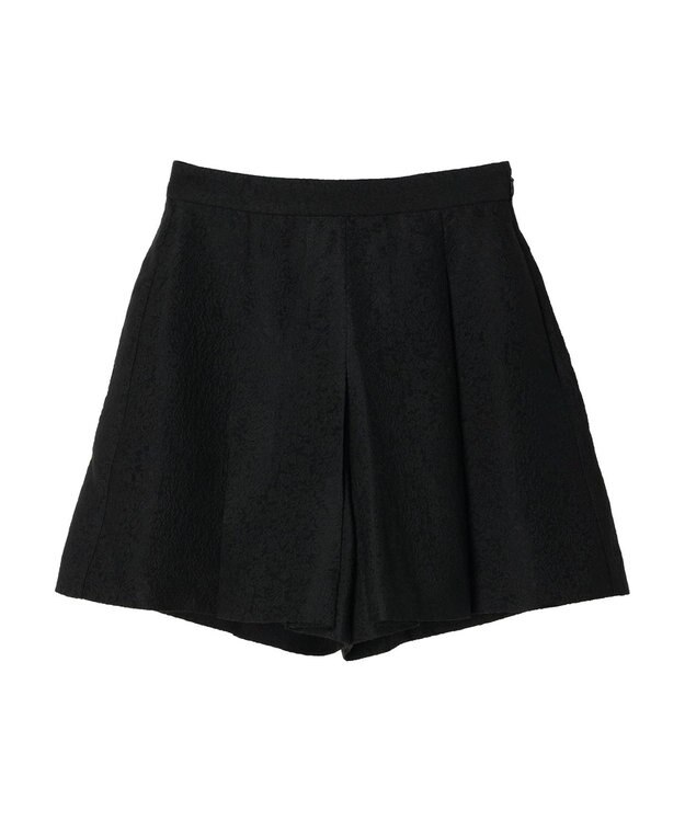 Green Parks タック入りジャガードキュロットパンツ Black