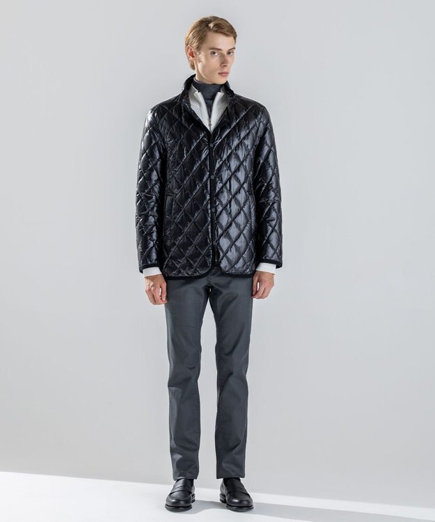 JOSEPH HOMME 新素材【4WAY】ライトラスターシャンブレー　ダウンコート グレー系