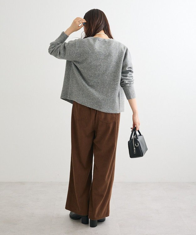 Green Parks 金釦コンパクトニットカーディガン Gray Mixture