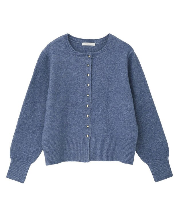 Green Parks 金釦コンパクトニットカーディガン Sax