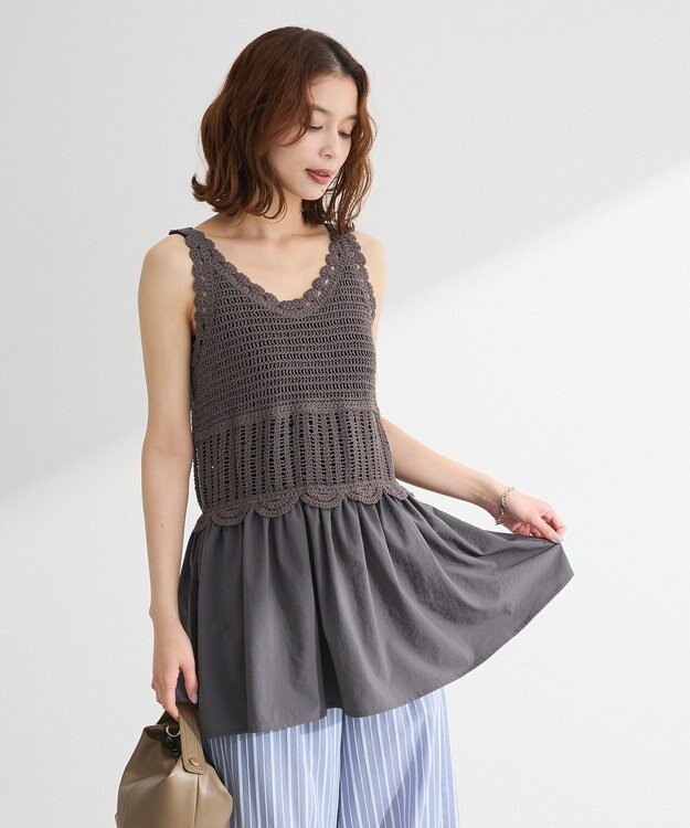 Green Parks ・ＳＵＧＡＲ　ＳＰＯＯＮ　クロシェキリカエチュニック Charcoal Gray