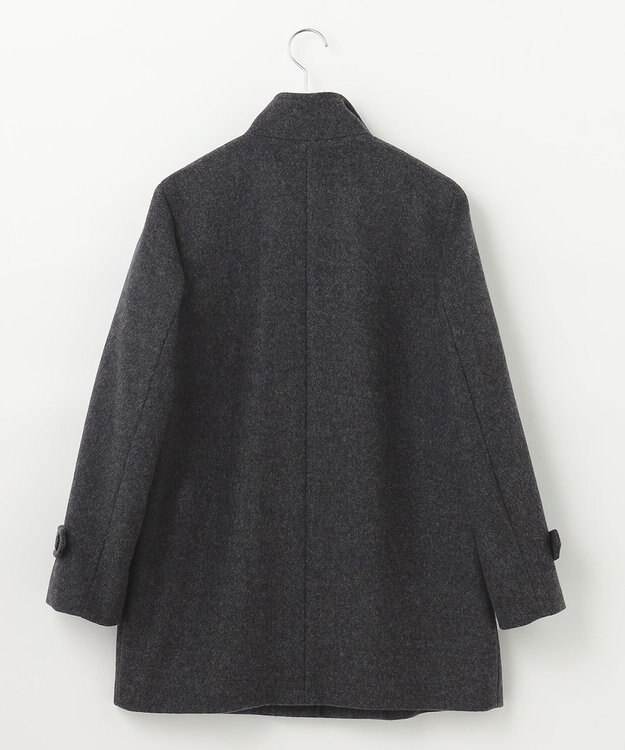 J.PRESS LADIES L ショートビーバー スタンドカラー コート グレー系