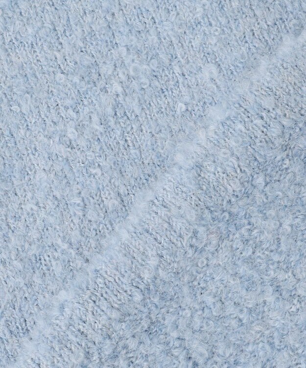 Feroux 【洗える】ブークレー ニットジャケット ブルー系