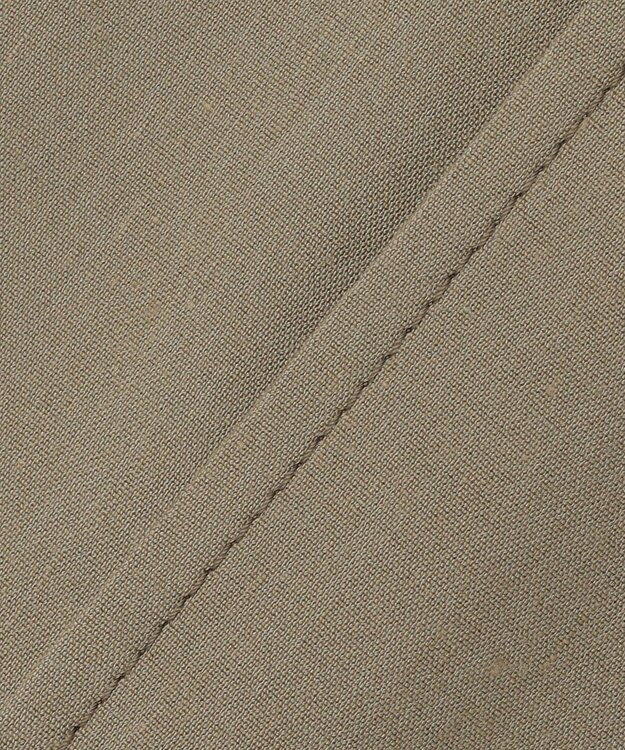 自由区 【カタログ掲載・セットアップ対応】リネンストレッチノーカラー ジャケット カーキ