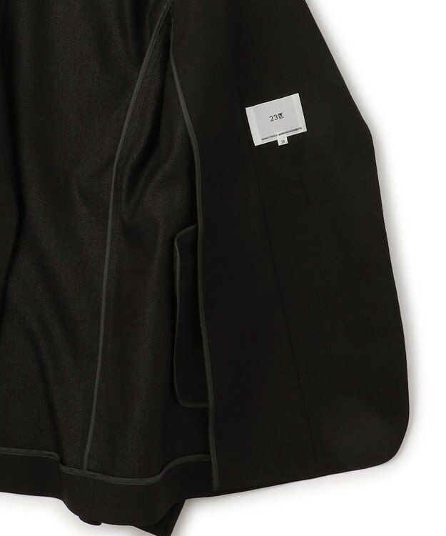23区 L 【セットアップ対応】アイアスマットストレッチ テーラード ジャケット ブラック系