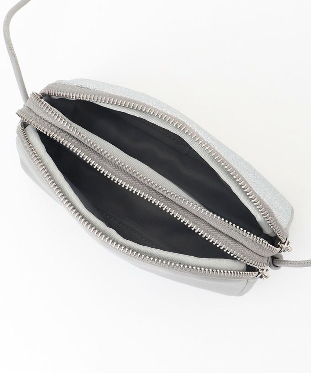 ANY 【前後2WAY】ミニショルダーバッグ グレー×シルバー