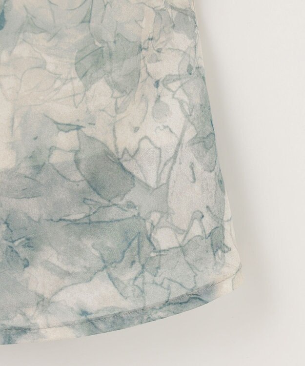 ANY SIS 【洗える】水彩フラワープリント スカート グリーン系