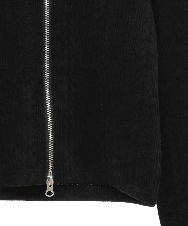 earth music&ecology ベロアケーブルＺｉｐカーディガン Ivory