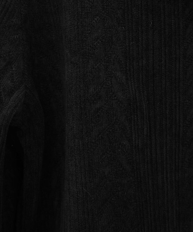 earth music&ecology ベロアケーブルＺｉｐカーディガン Ivory