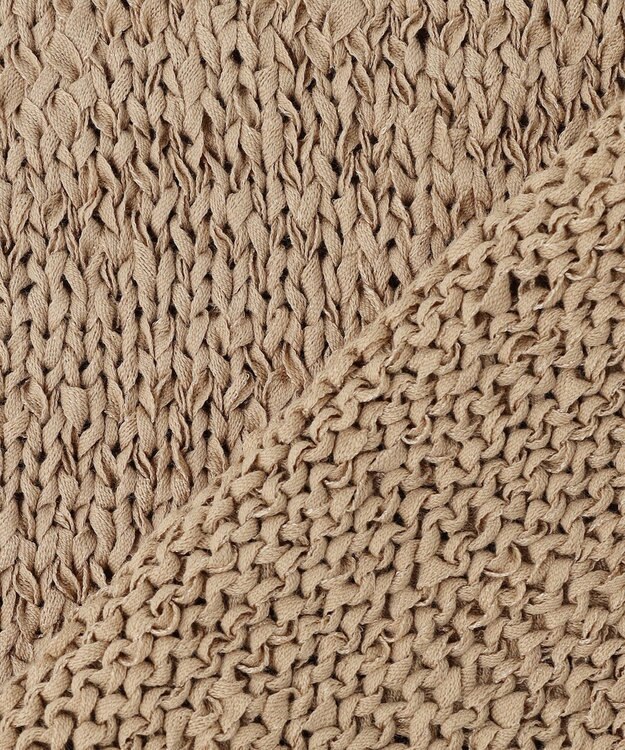 UNFILO テープヤーンニット ベスト キャメル