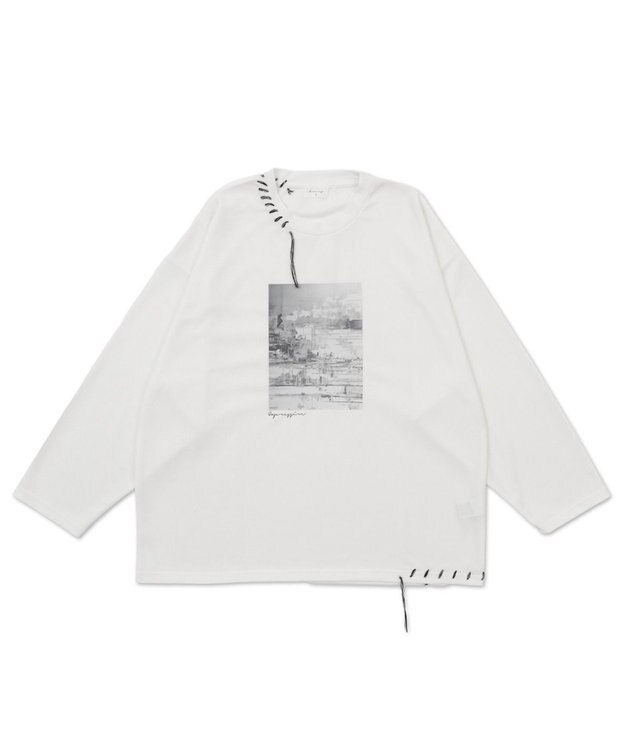 WEGO グラフィックステッチT（LS） ホワイト