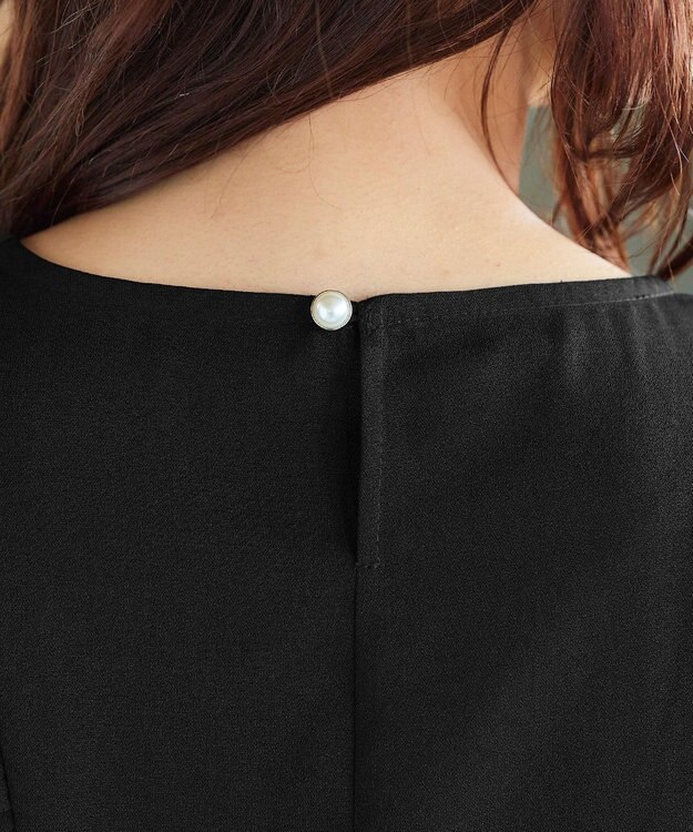 Tiaclasse 【洗える】フリルブラウス ブラック