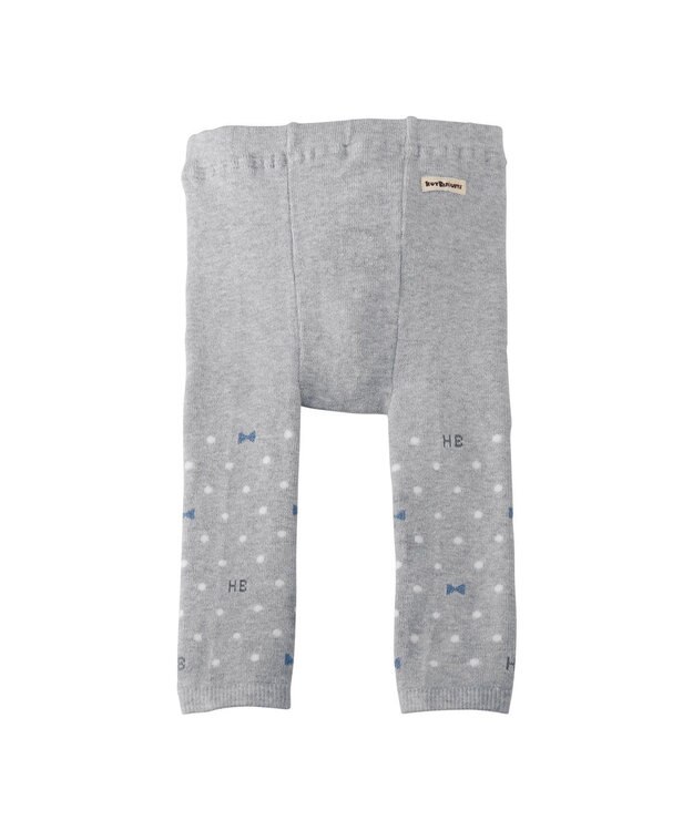 MIKI HOUSE HOT BISCUITS 【80-120cm】リボン&ドット柄 レギンス グレー