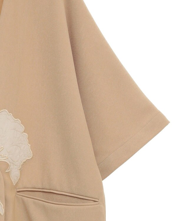 CRAFT STANDARD BOUTIQUE 刺繍カラーレスジャケット Beige