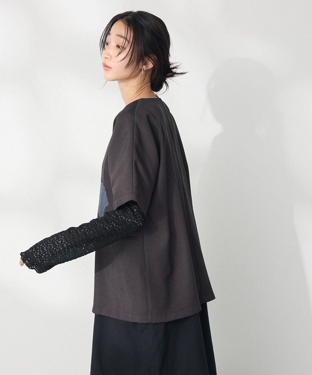 CRAFT STANDARD BOUTIQUE 刺繍カラーレスジャケット Dark Gray