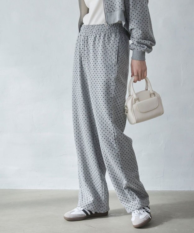 WEGO 【ウエストゴム/XSSMサイズ展開】スウェットワイドパンツ 柄2