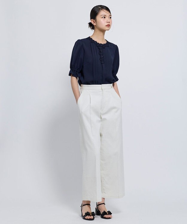 TOCCA CHARMING DAISY ブラウス ネイビー系