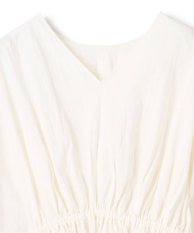 uncrave コットンリネンボイル ペプラムブラウス オフ