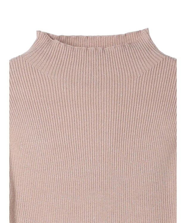 earth music&ecology ハイネックラメニットプルオーバー Mocha