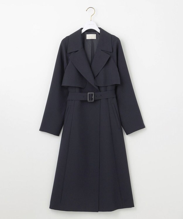 ANY SIS L 【洗える】Nobleライトトレンチ コート ネイビー