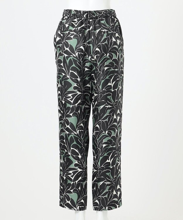 23区 【R(アール)】Ratti リーフプリント パンツ ブラック系