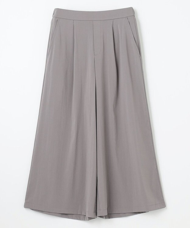 ANY L 【UVケア/接触冷感/洗濯機可/ウエストゴム】清涼リラックスクロップドパンツ グレー