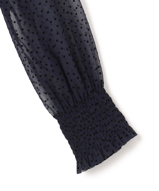 23区 S 【APPLAUDIR】シアードットフロッキー ドレス ネイビー系