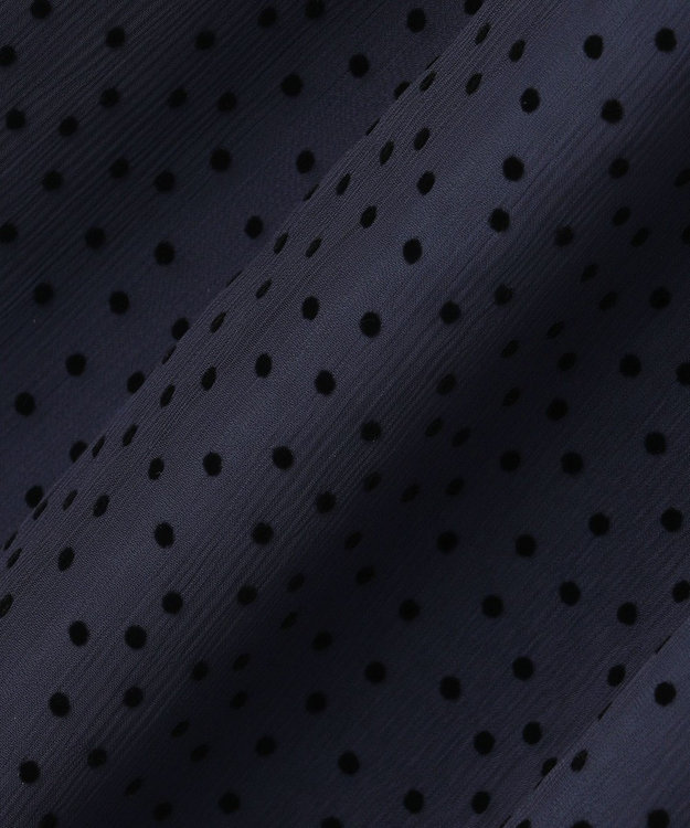 23区 S 【APPLAUDIR】シアードットフロッキー ドレス ネイビー系