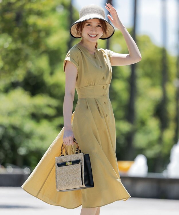 ANY SIS 【美人百花7月号掲載】ウォッシャブルリボン ハット ベージュベージュ×ネイビー