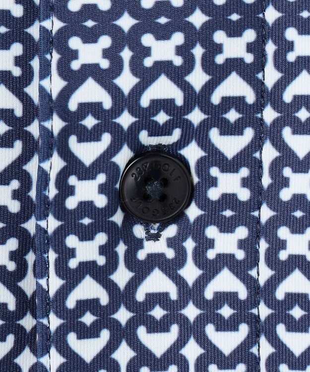 23区GOLF 【MEN】モノグラム総柄長袖ポロシャツ ネイビー系5