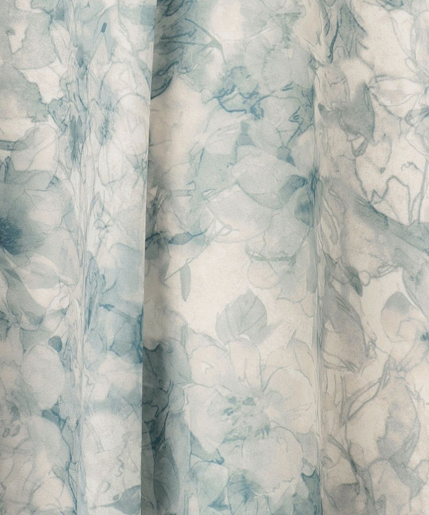 ANY SIS 【洗える】水彩フラワープリント スカート グリーン系