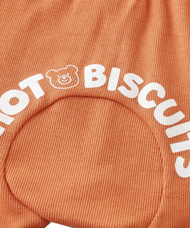 MIKI HOUSE HOT BISCUITS 【70-100cm】ロゴシリーズ 6分丈ハーフパンツ オレンジ