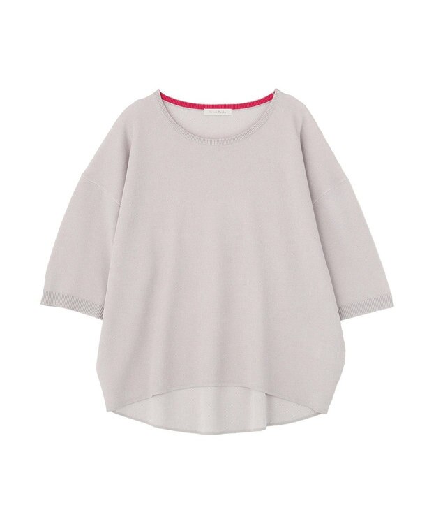 Green Parks 七分袖機能ニットプルオーバー Gray