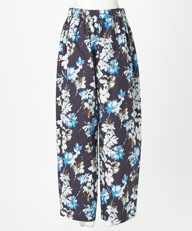 23区 【GOLD LABEL】ペインティングフラワープリント ワイドパンツ ブラック系5