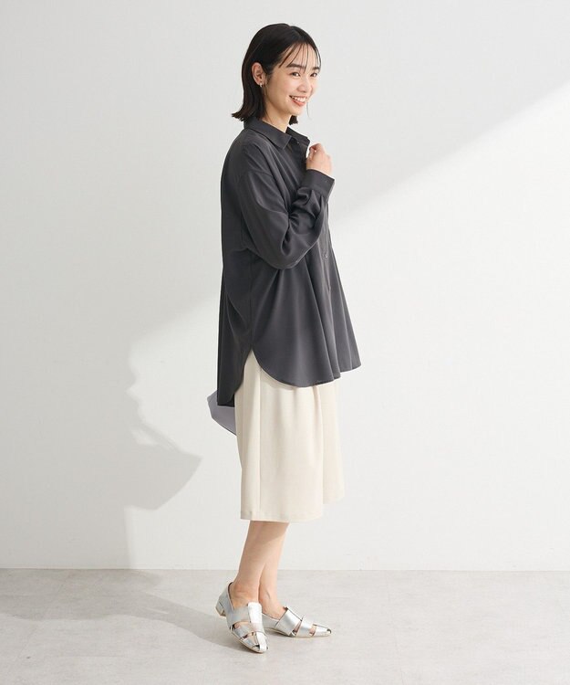 Green Parks ウエストタックシャツチュニック Charcoal Gray