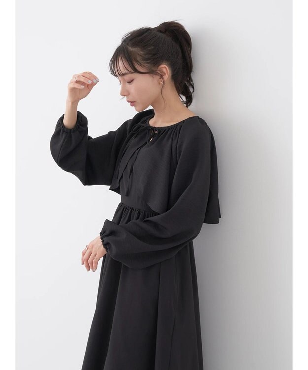 earth music&ecology ラッフルボレロ Black