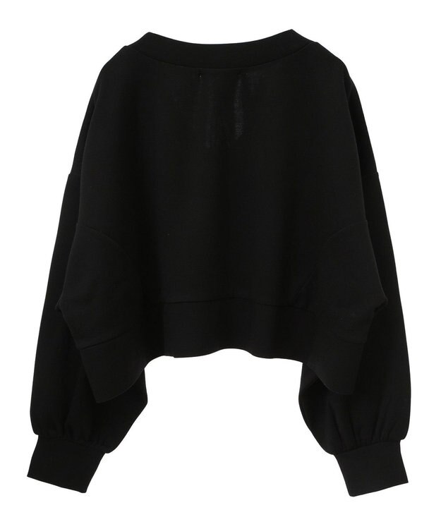 Green Parks ショート丈Ｖネックポンチプルオーバー Black