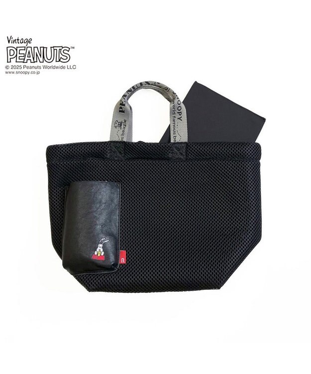 ROOTOTE 8433【スヌーピー】IP.デリ.ウエッファ.ピーナッツ-0K 03：ブラック