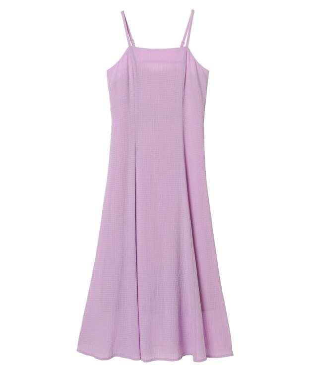 earth music&ecology ＳＥＴ２点パフスリーブブラウス＋キャミワンピース Purple