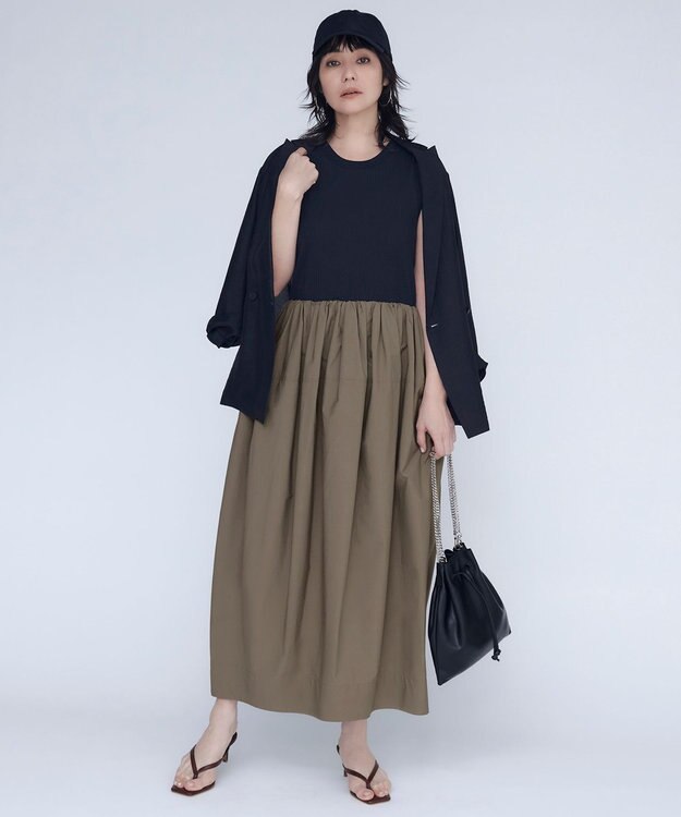 ICB 【洗える】リヨセルナイロンワッシャー ジャケット ブラック系