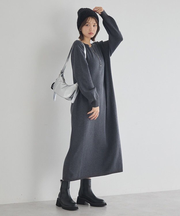 earth music&ecology ハーフムーンバッグ Black