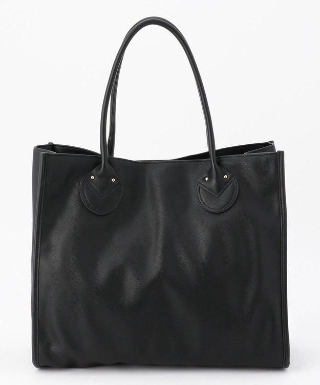 UNBILLION cachecache 丸手根革スクエアトートバッグ ブラック