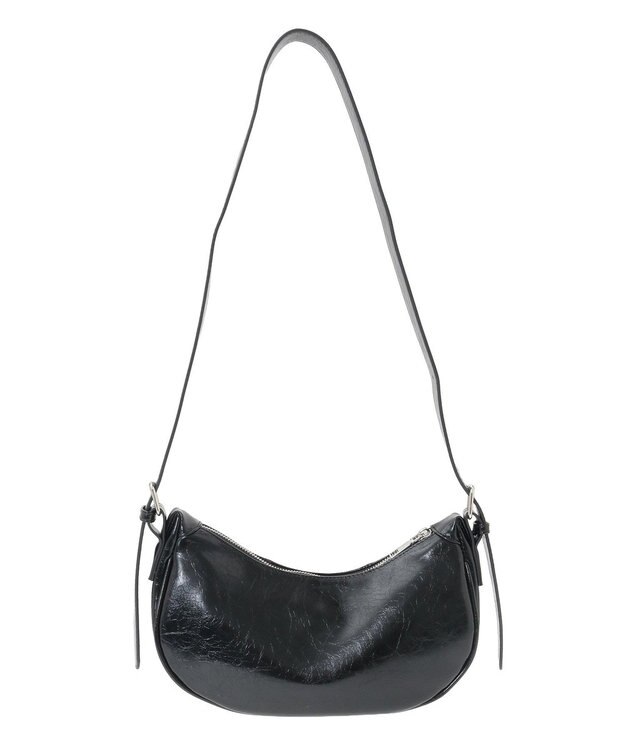 earth music&ecology ハーフムーンバッグ Black