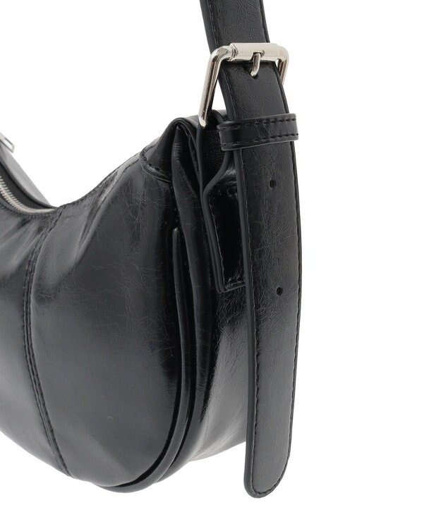 earth music&ecology ハーフムーンバッグ Black