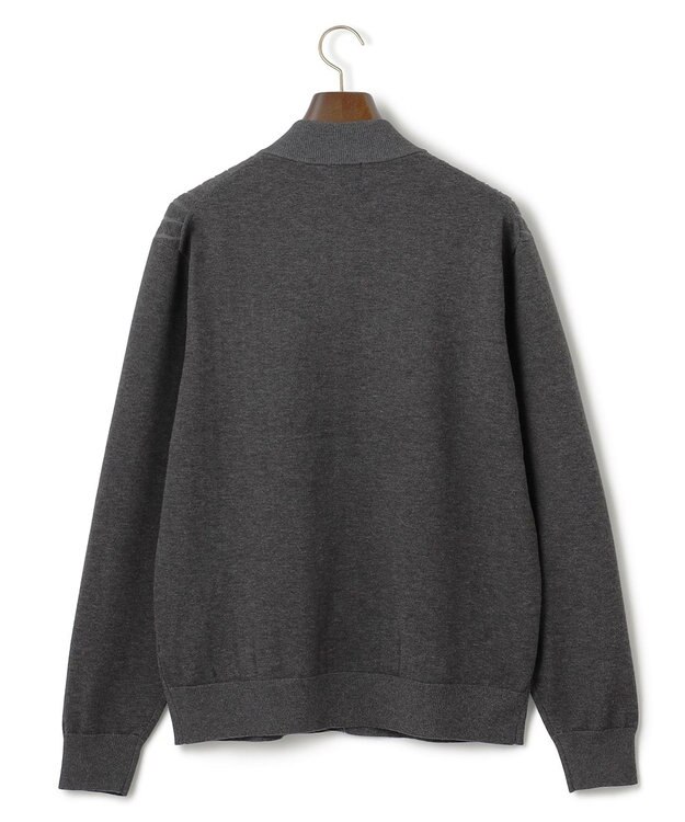 J.PRESS MEN 【ストレッチ性 / イージーケア】【FLEX YARN】ケーブルニットブルゾン型カーディガン グレー系