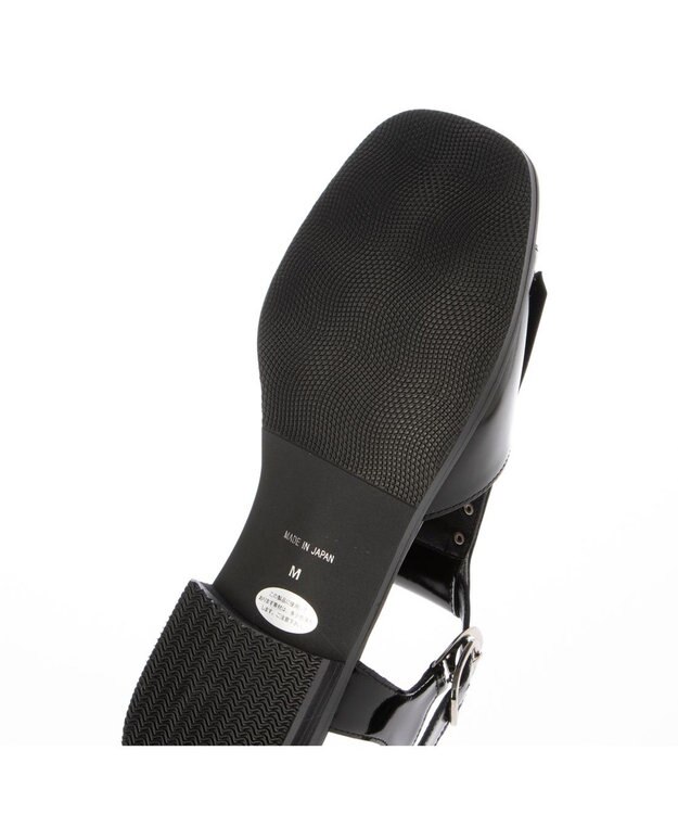 ing <ing>スタッズ付きキルトタッセルサンダル ブラック