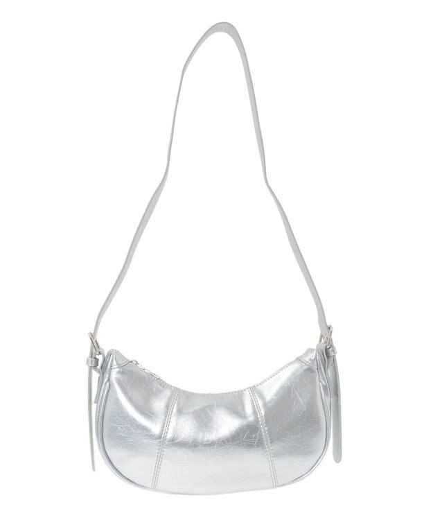 earth music&ecology ハーフムーンバッグ Silver