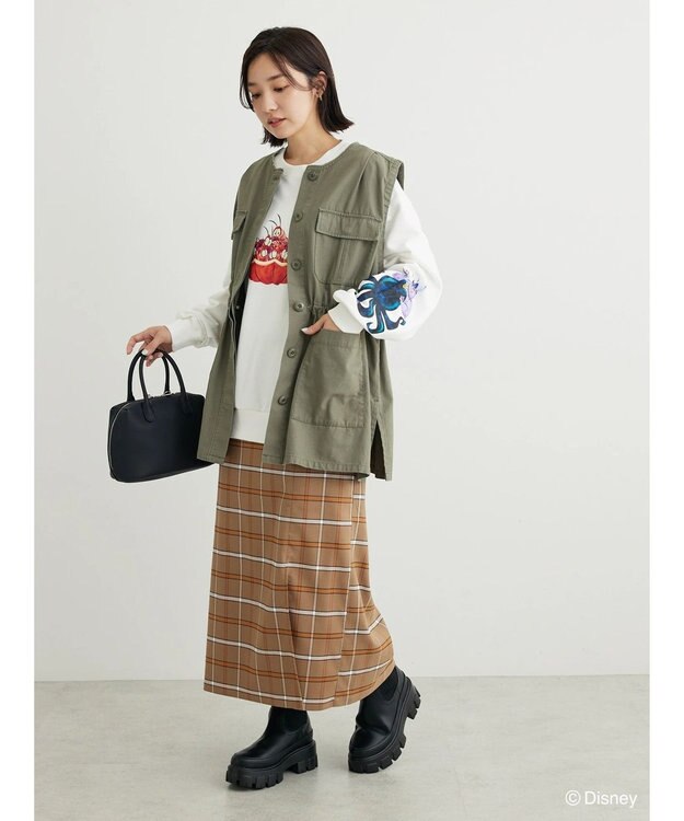 Green Parks Villains／袖アート裏毛プルオーバー Off White