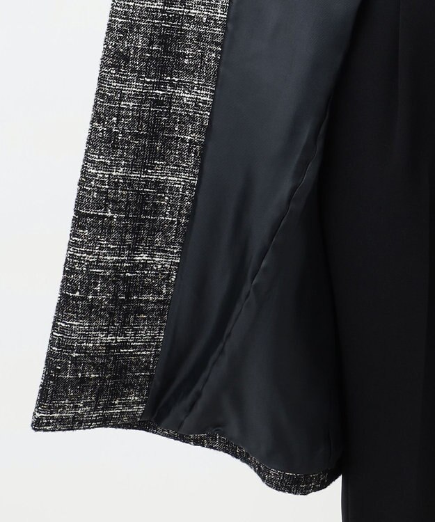 23区 【R(アール)】GIOLICAネップチェックツイード コート ブラック系