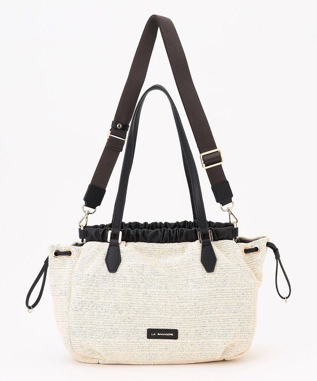 LA BAGAGERIE シャーリング2WAYサマーバッグ アイボリー